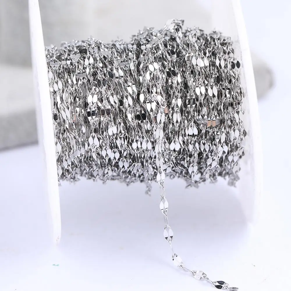 10 метров/рулон 2 мм цепочка из нержавеющей стали для изготовления ювелирных