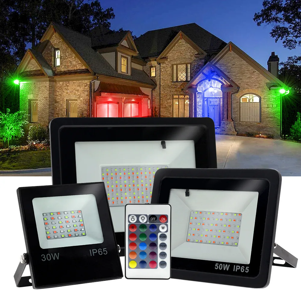 110V/220V RGB светодиодные потолочные светильник 20W 30W 50W 100W наружный Омыватель стены