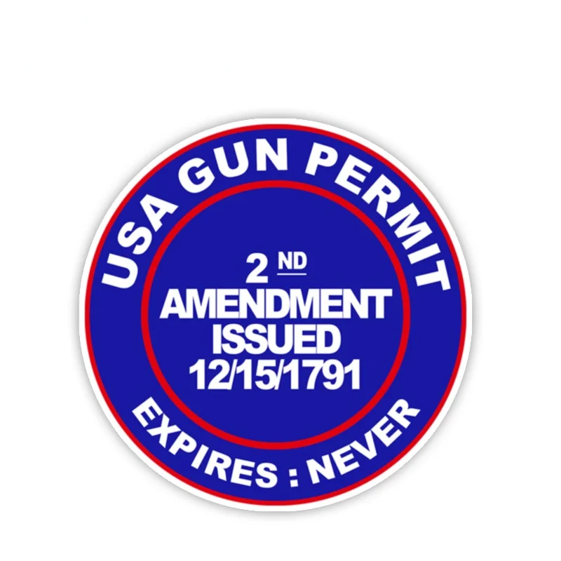 

Виниловая наклейка 13 см x 13 см для установки второго разрешения на оружие, наклейка на окно автомобиля, грузовика, пистолет, винтовку, военны...