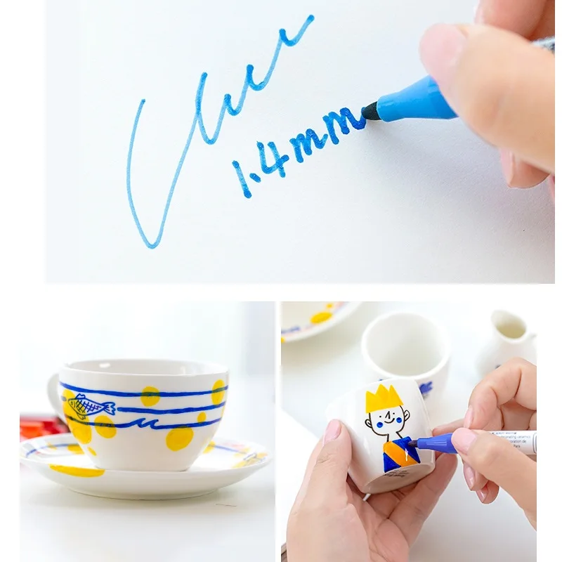 DIY Ceramic Marker Pen 1.4mm Point Monami 480 for Happy Time Craft Drawing Painting Home School Student Kids Gift D6470 | Канцтовары для