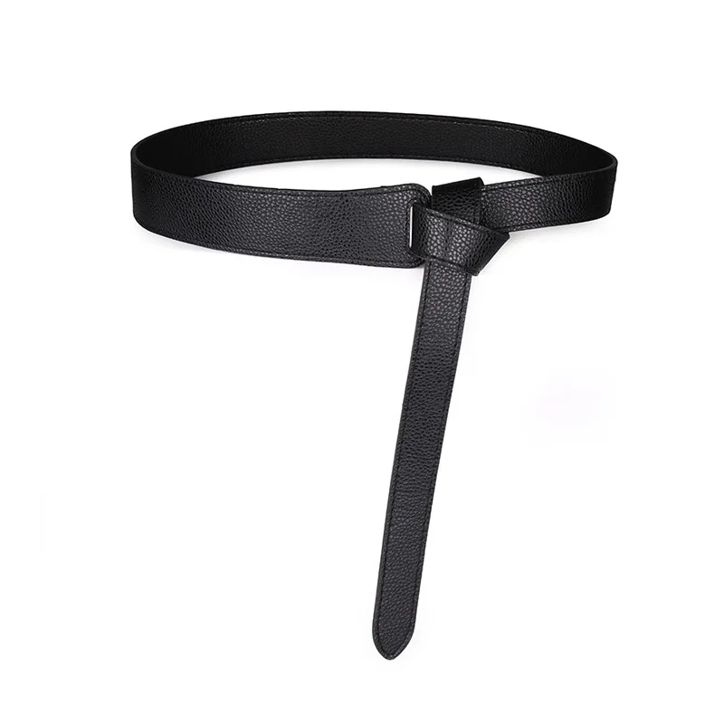 new Women wide Belt Long Section Soft Leather Bow knot Body Shaping Bands Wide Belts All Match Dress BL509