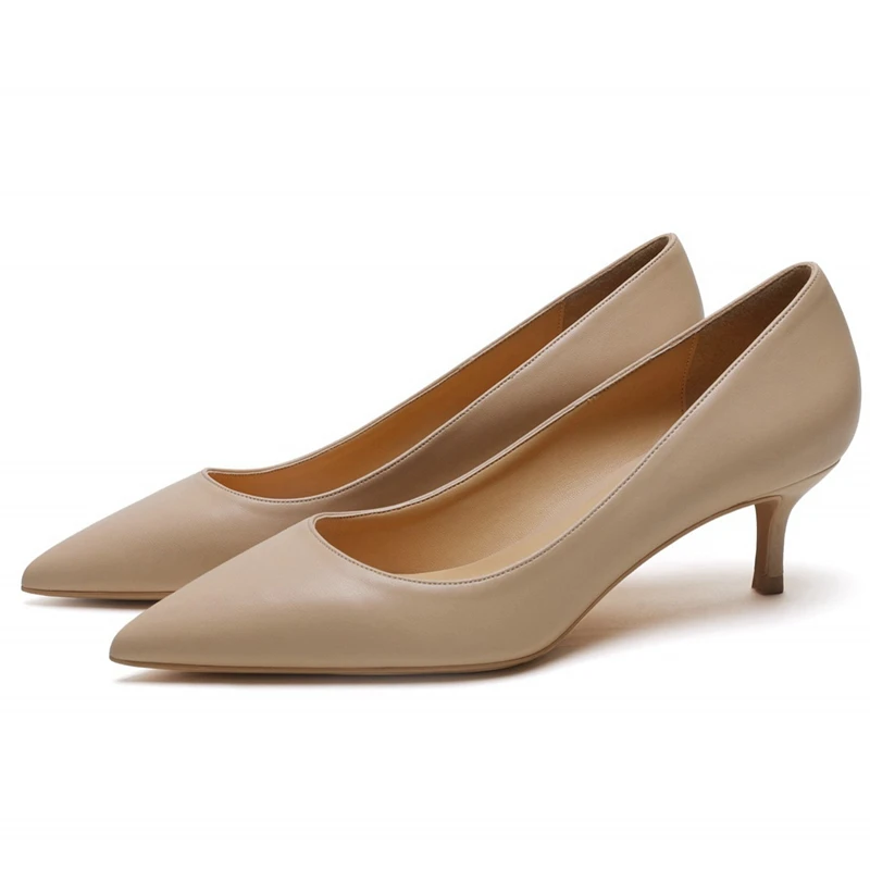 Women High Heels Female Pumps Solid Pointed Toe Wedding Shoes Spring Autumn Elegant Offical Ladies Plus Size F0002 | Обувь