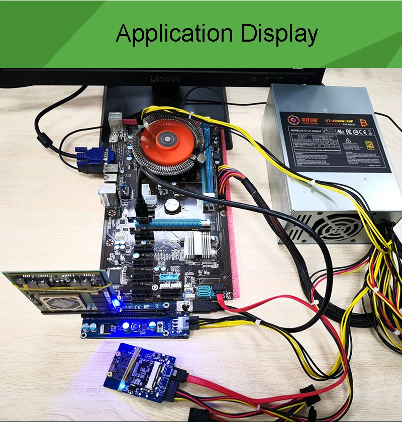 

PCI-E to MXM3.0 Graphics Card Raiser PCIe Riser Card PCI Express X1 to MXM 3.0 Adapter Converter Board for BTC Miner Mining
