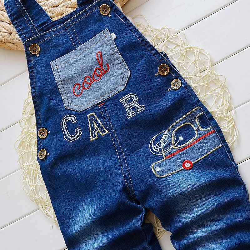 Детский джинсовый комбинезон IENENS длинные штаны для мальчиков джинсовые