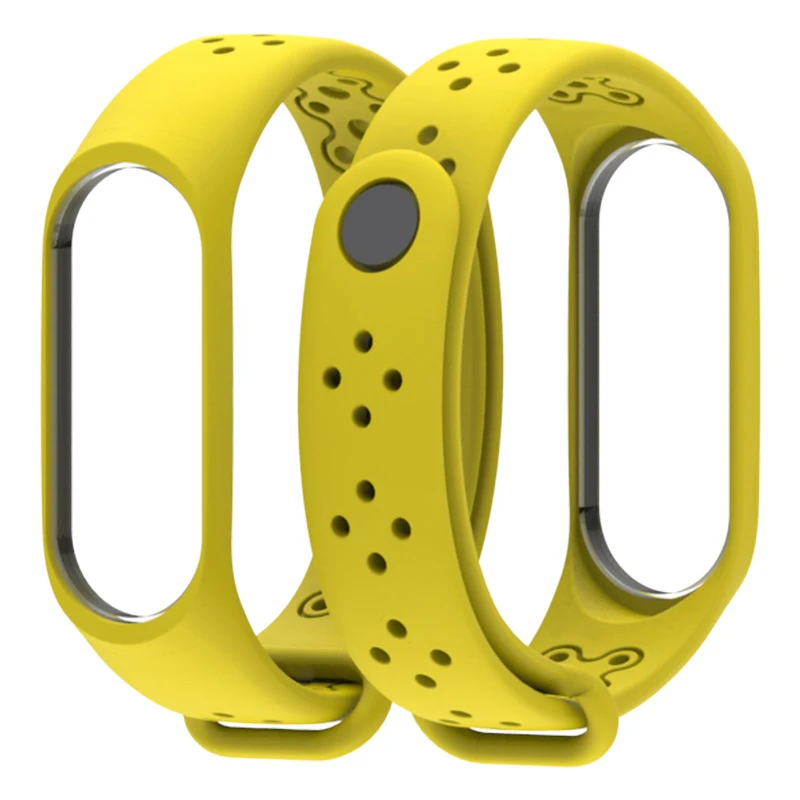 06 yellow Применимый браслет millet 4 браслет 4 спортивный браслет пористые дышащие Сменные ремни для mi 4 часы - Color: 06 yellow