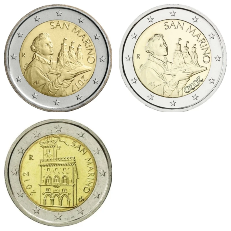 Andorra Сан-Марино 2 доллара ЕС центы оригинальные монеты европейские Редкие