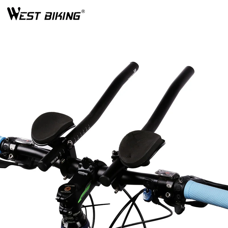 

TT Handlebar Bicycle Rest Clip on Aero Bars Handlebar Extension Triathlon Aerobars Tri Bars MTB Road Bike Cycling Rest Handlebar