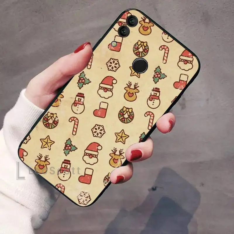 

Christmas Cartoon Phone Case For Huawei Y5 Y6 II Y7 Y9 PRIME 2018 2019 NOVA3E P20 PRO P10 Honor 10