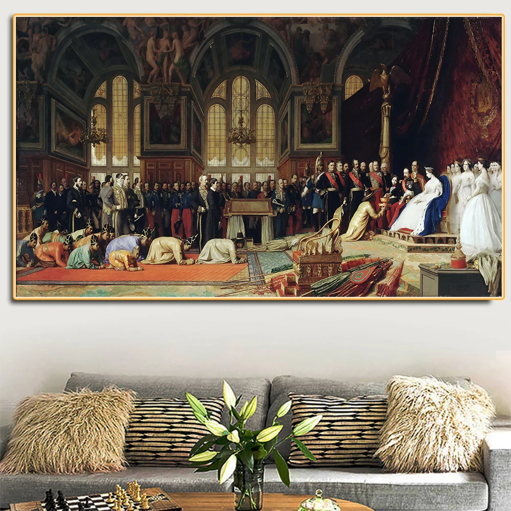 Citon Jean Leon Gerome 》 прием сиамских послов в фонтане картина маслом на холсте