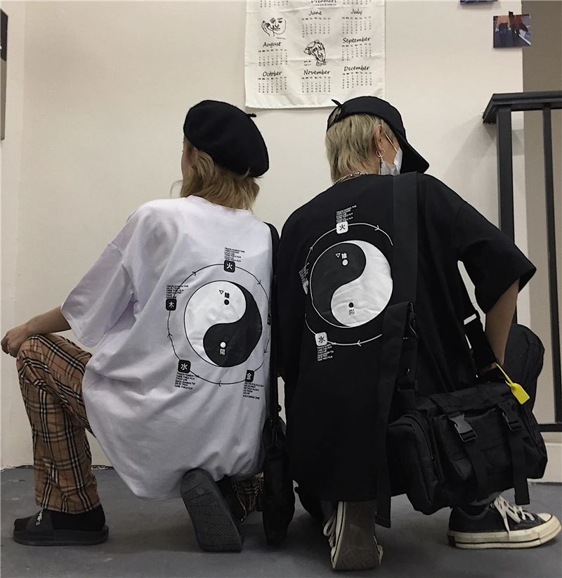 Корейский женский/мужской свободный размер d Графический Harajuku с буквенным принтом уличная хип-хоп Футболка Ulzzang футболка панк размера плюс T