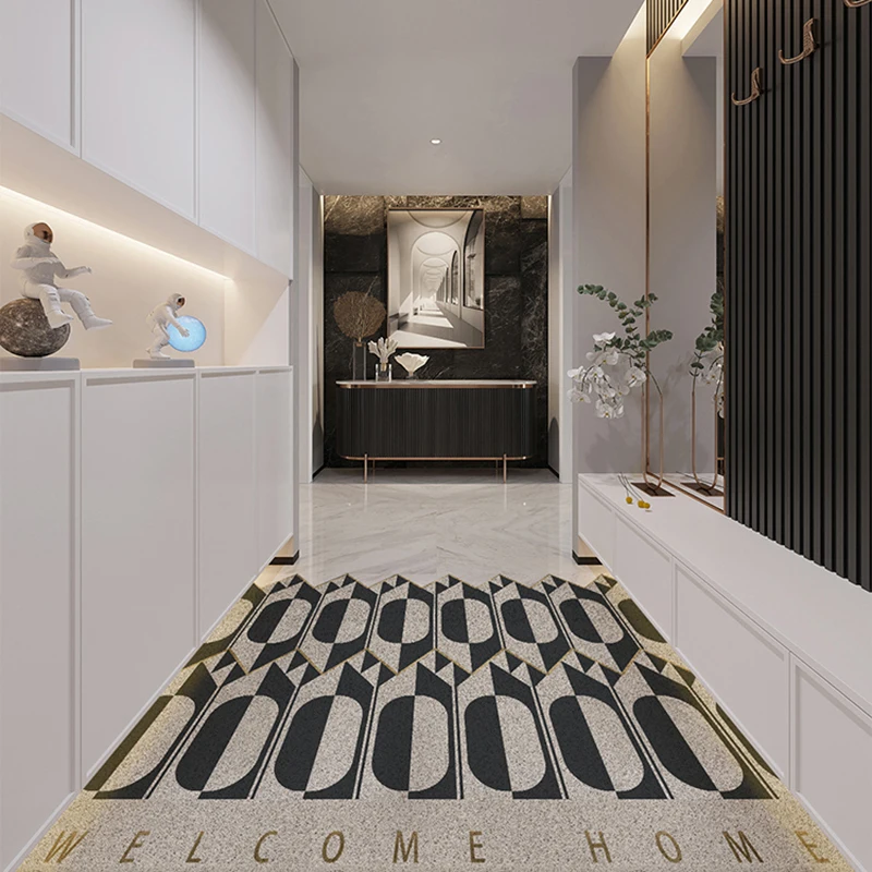 Скандинавский домашний дверной коврик не скользящий мат из ПВХ для кухни спальни