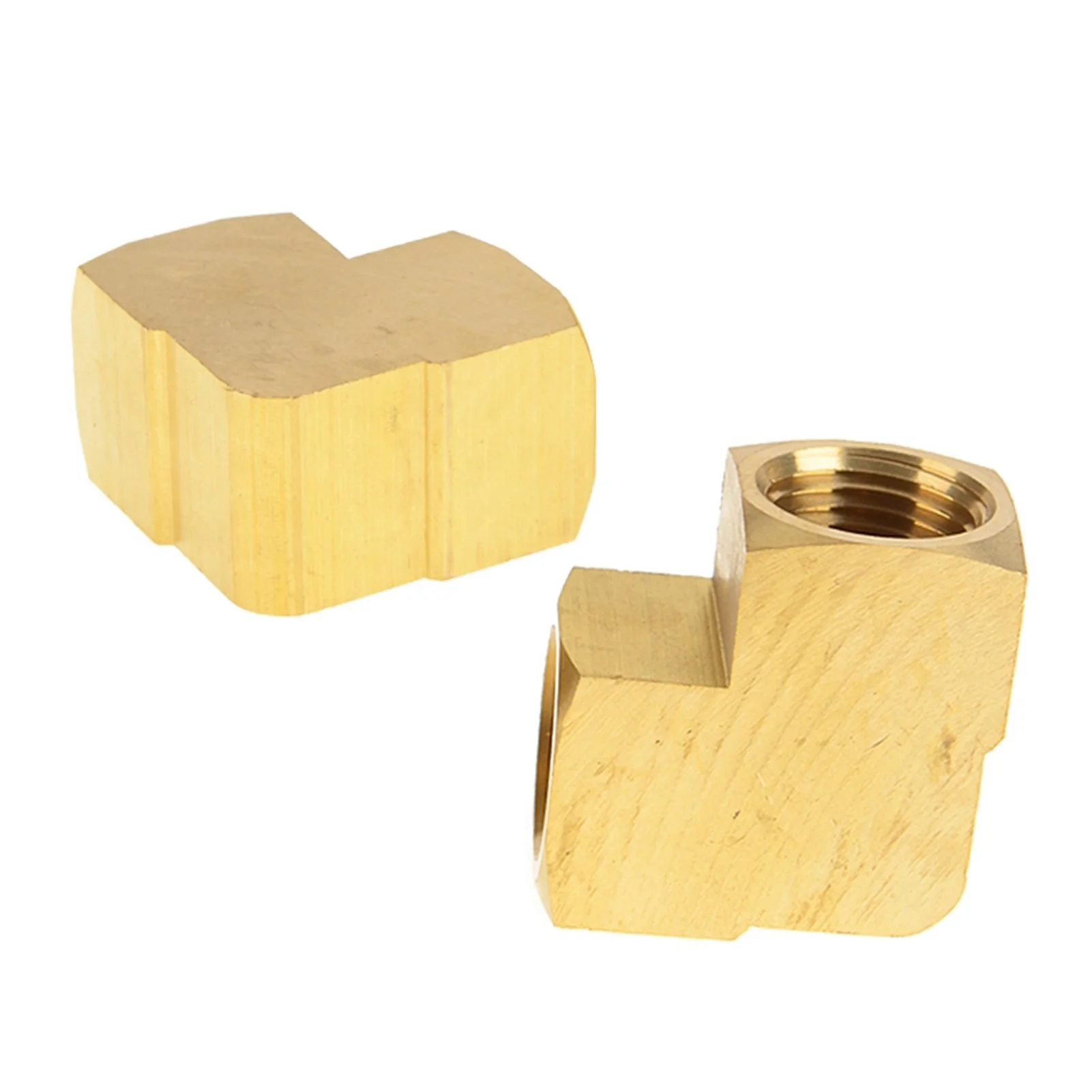 

1/"1/4" 3/8 "1/2" NPT Женский латунный уличный фитинг для трубы и шланга, 90 градусов колено (Модель 3500),2 шт.,