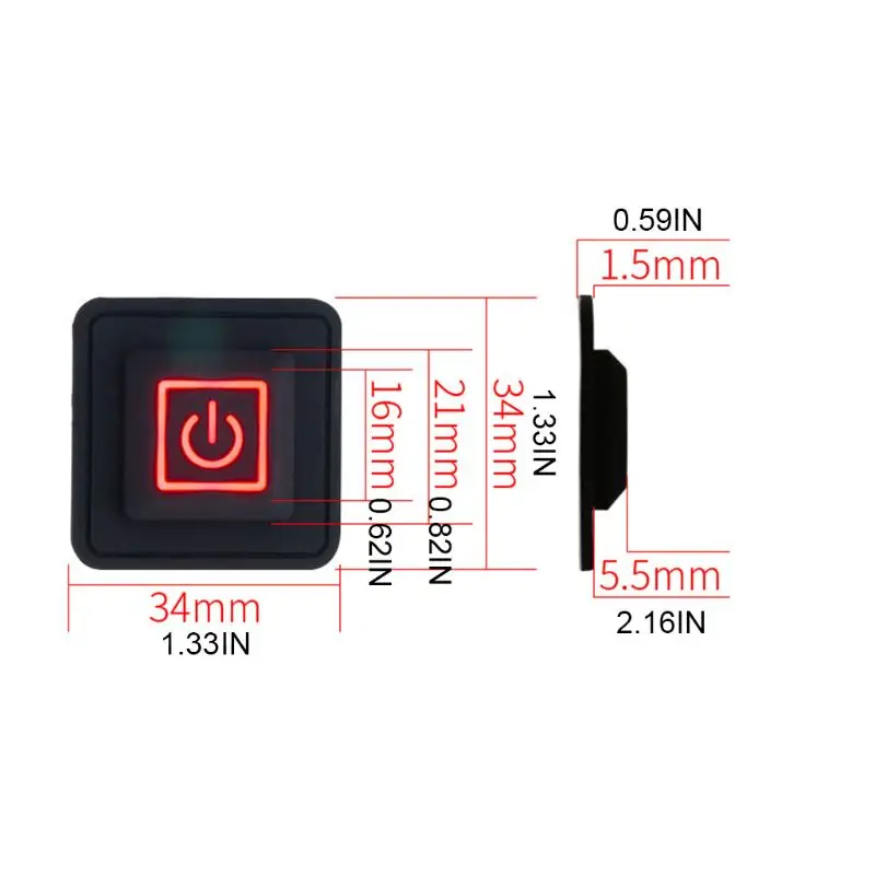 3 7-12 В водонепроницаемый кнопочный переключатель с подогревом жилет брюки