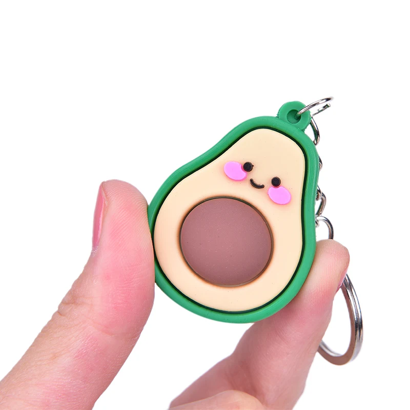 

Simulation Fruit Avocado Shaped Keychain Keyring 3D Soft Avocado Key Chains Fashion Jewelry Party Gift 2 Styles