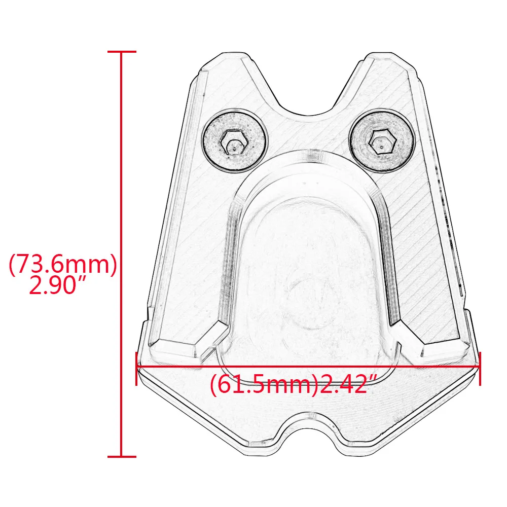 Мотоциклетная Серебристая подножка боковая подставка для ног увеличивающая
