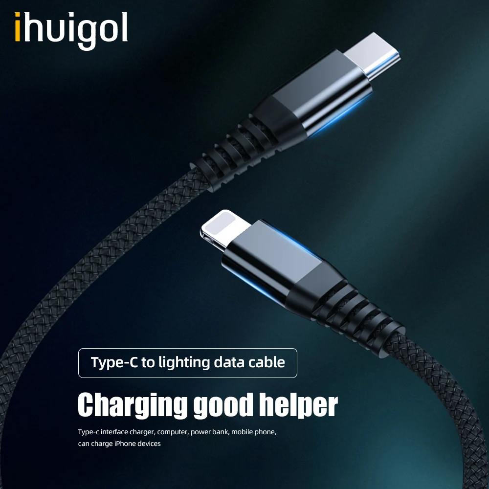 Кабель зарядный ihuigol с USB C на Lighting для iPhone 11 XS Pro Max 7 8 Plus iPad Pin Type c | Мобильные