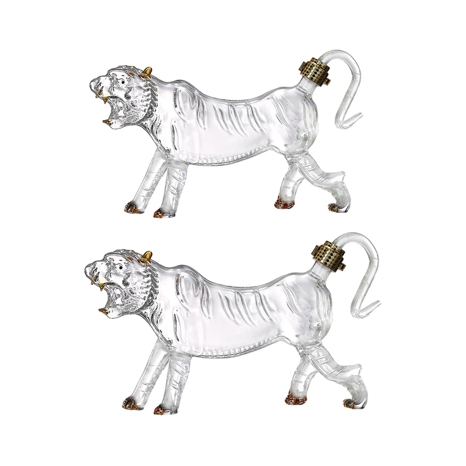 

1 шт. графин для виски, стеклянные Тигры, форма текилы, бурбон, без свинца, развлекательная посуда для напитков, Новинка для дома, бара, столов...