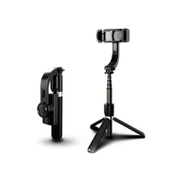 for bt4 0 wireless aluminum l08 gimbal stabilizer selfie stick tripod alloy foldable selfie stick tripod for smartphone black