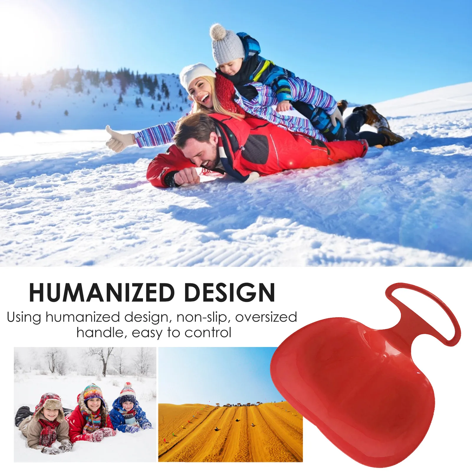 Зимних видов спорта на открытом воздухе утолщенная пластиковая Лыжная доска для