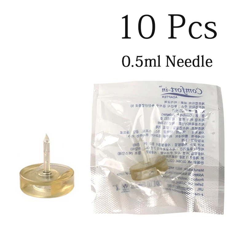 10 0.5ml needle Гиалуроновая ручка с 3 передачами высокого давления, 0,5 мл, непрерывный инжектор, гиалуроновая ручка для похудения, для заполнения губ, удаления морщин - Цвет: 10 0.5ml needle