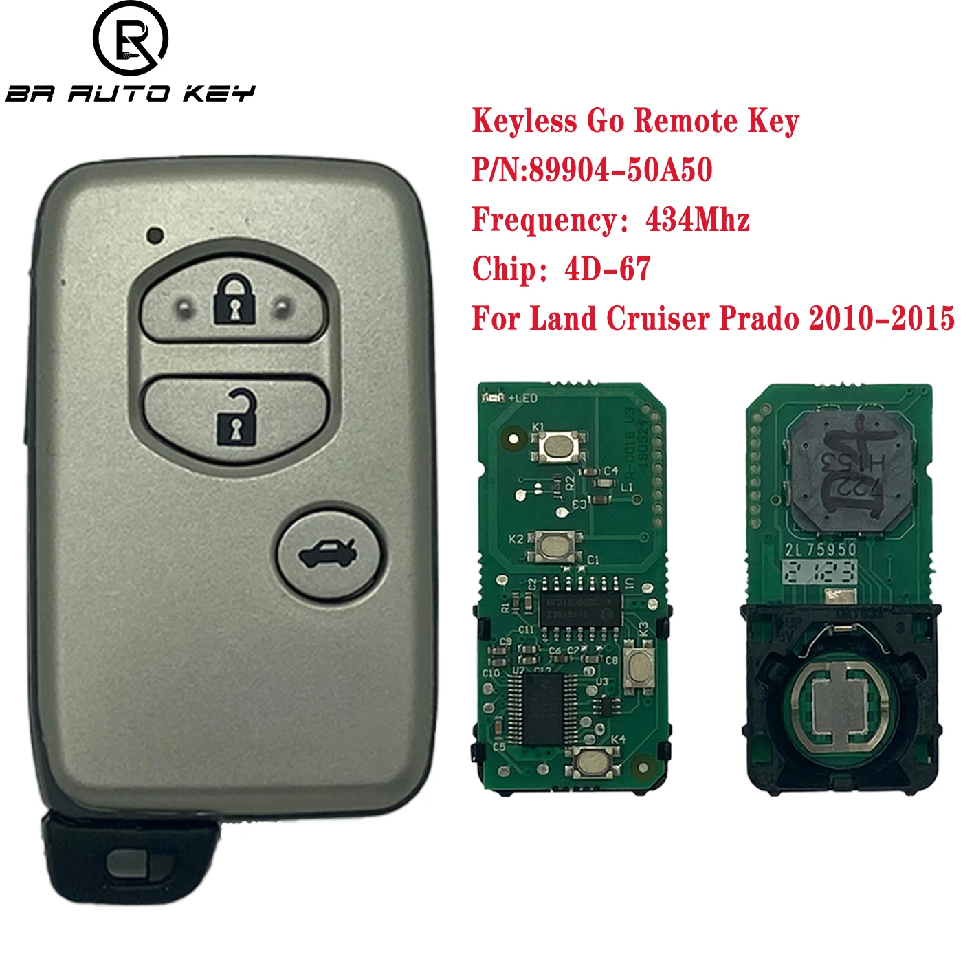 2/3 кнопка для Toyota Land Cruiser Prado lc150 lc120 2010 + БЕСКЛЮЧЕВОЙ дистанционный смарт-ключ Go B74EA
