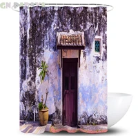 chinese house 3d bath curtains waterproof polyester hippy art farmhouse decor building shower curtains screen with hooks new