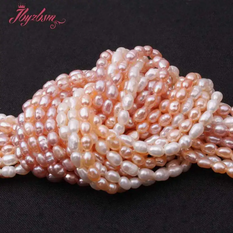 3 4 мм пресноводного жемчуга природной произвольной формы драгоценный камень