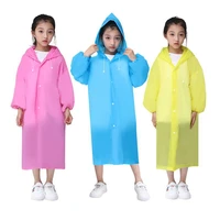 transparent fashion color raincoat child raincoat girl and boy rainwear outdoor hiking travel rain gear coat for children