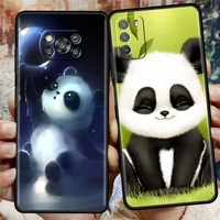 soft coque for xiaomi poco x3 nfc m3 f1 f3 gt redmi k40 pro phone case for mi 11 lite 11t mobile cover cute cartoon panda