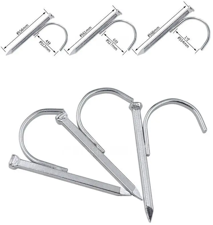

5pcs PPR Cement Steel Nail Water Pipe Hanging Load Fixed Type Hook Wall Install Fasteners Structure Wall Nail Water Pipe Fitting