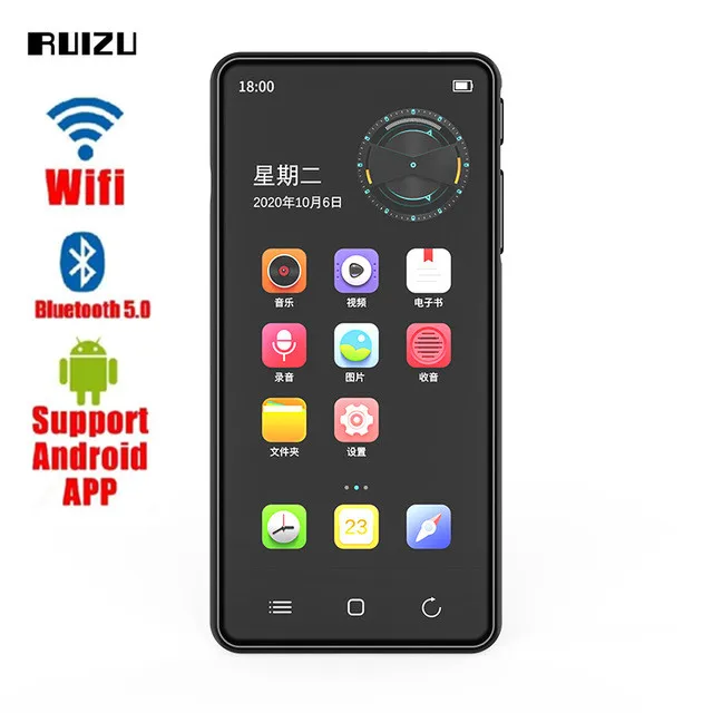 Ruizu H8 HD сенсорный экран 4 0 дюймов WIFI Android MP4 плеер Bluetooth 5 MP5 HIFI Музыка MP3 Поддержка FM