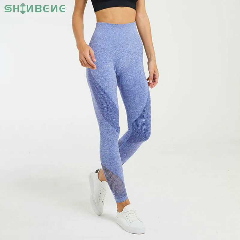 Бесшовные спортивные тренировочные колготки shinхорошо с высокой талией женские