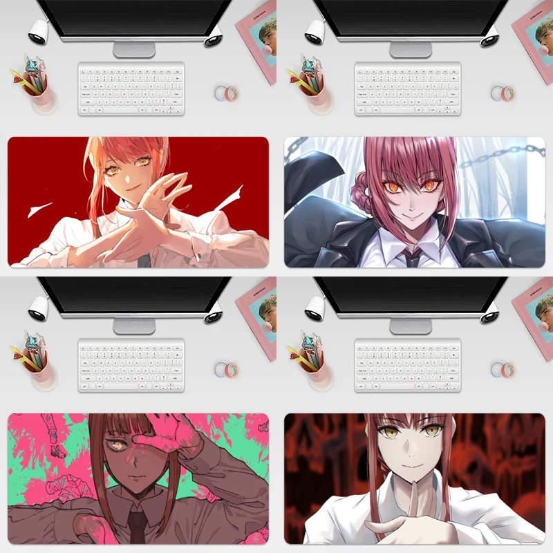 

Makima Chainsaw Man Gaming Computer Mouse Pad Large Mouse Mat Big Desk Mat Non-Slip Rubber Base Mousepad