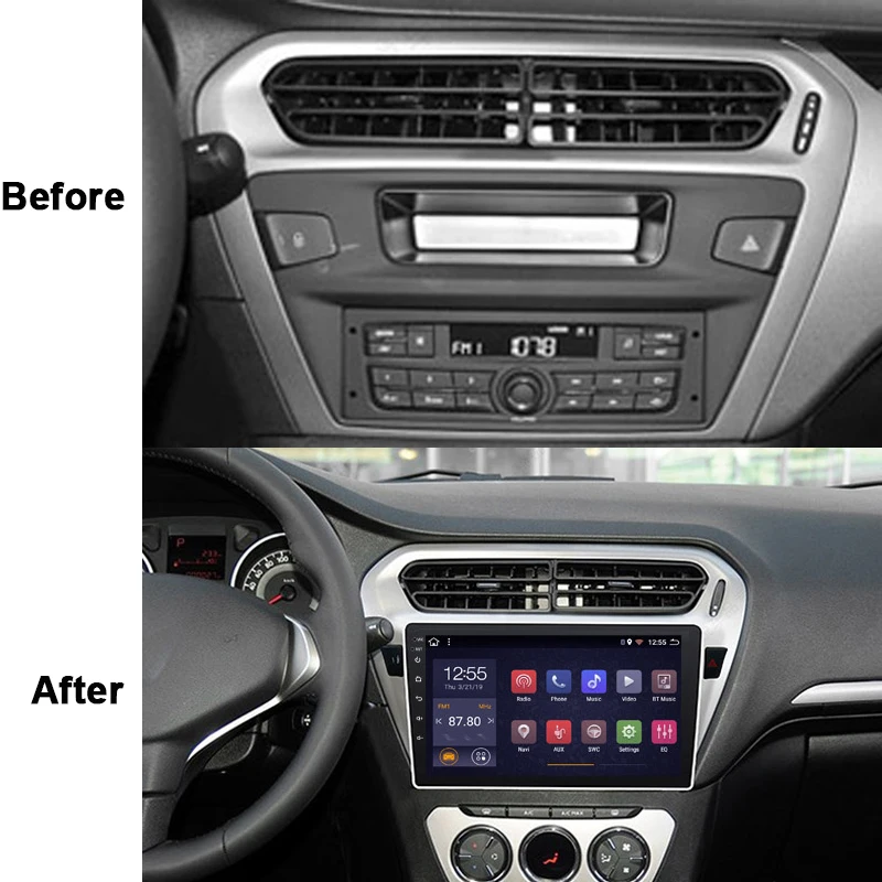 Автомагнитола для Peugeot 301 Citroen Elysee 2013-2018 Android стерео Авторадио мультимедийный