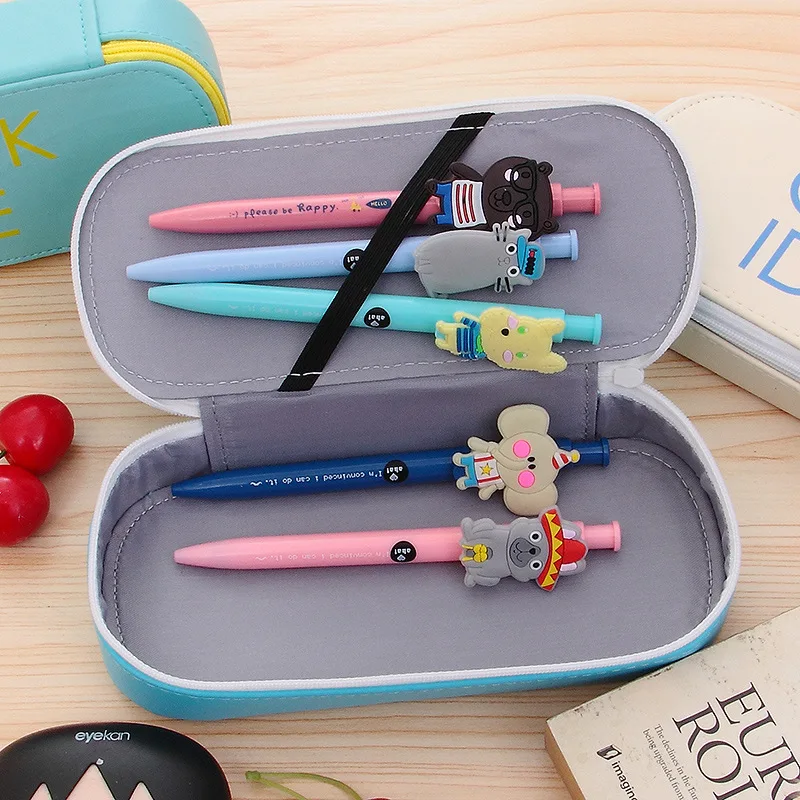 1 шт. цветной кожаный пенал для карандашей с рисунком кошачий глаз сумка хранения