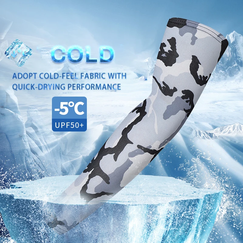 Мужские велосипедные камуфляжные рукава быстросохнущие 3D тату УФ Защита Дышащие