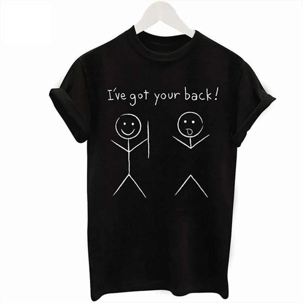 

I'v Got You Back Letter Print T Shirt Women Short Sleeve O Neck Loose Tshirt Summer Women Tee Shirt Tops Camisetas Mujer