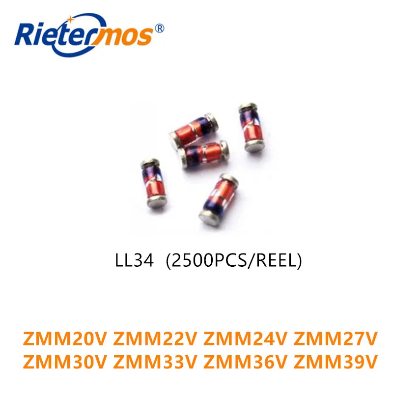 

2500 шт. ZMM20V ZMM22V ZMM24V ZMM27V ZMM30V ZMM33V ZMM36V ZMM39V LL34 1206 0,5 W