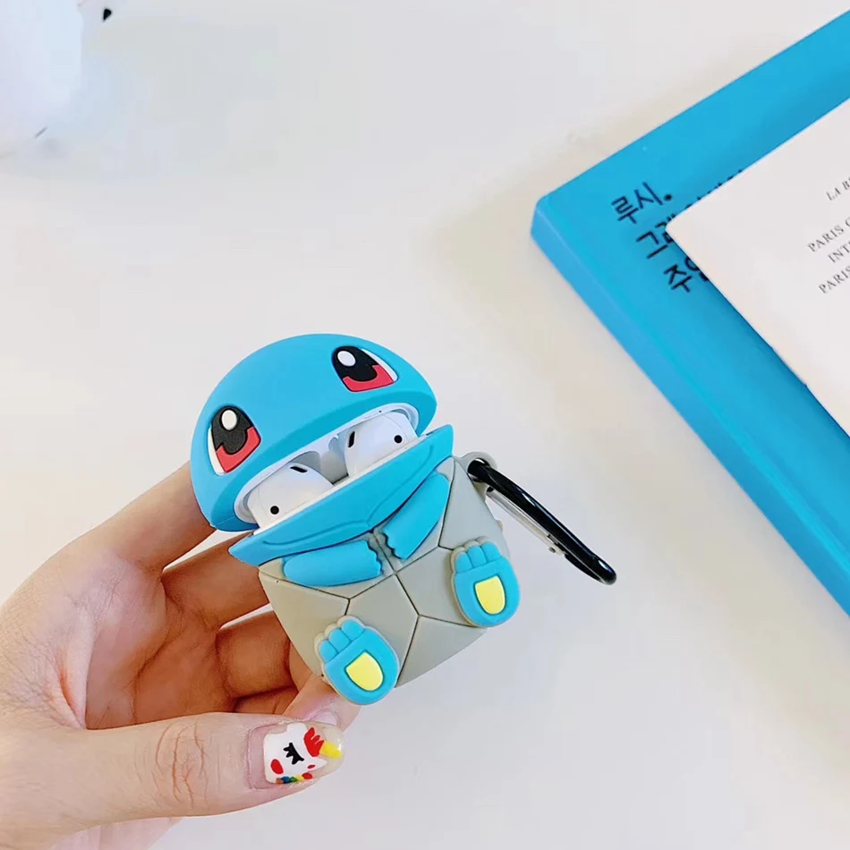 Чехол для AirPods, силиконовый, милый, 3D, игровой, чехол для наушников Airpods, 2, чехол для наушников, для Apple Air pods, чехол, Earpods, кольцевой ремешок