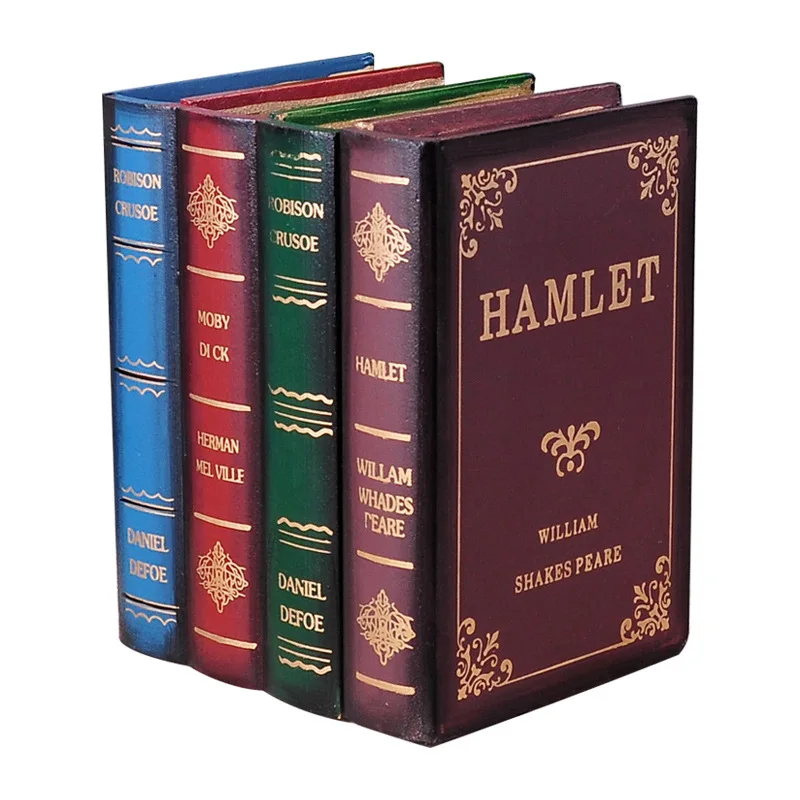 

VINTAGE WOODEN BOX FAKE BOOK DECORATION HOME OFFICE FURNISHING SIMULATION STUDYROOM LIVING ROOM ORNAMENTS MODEL BOOK GIFT