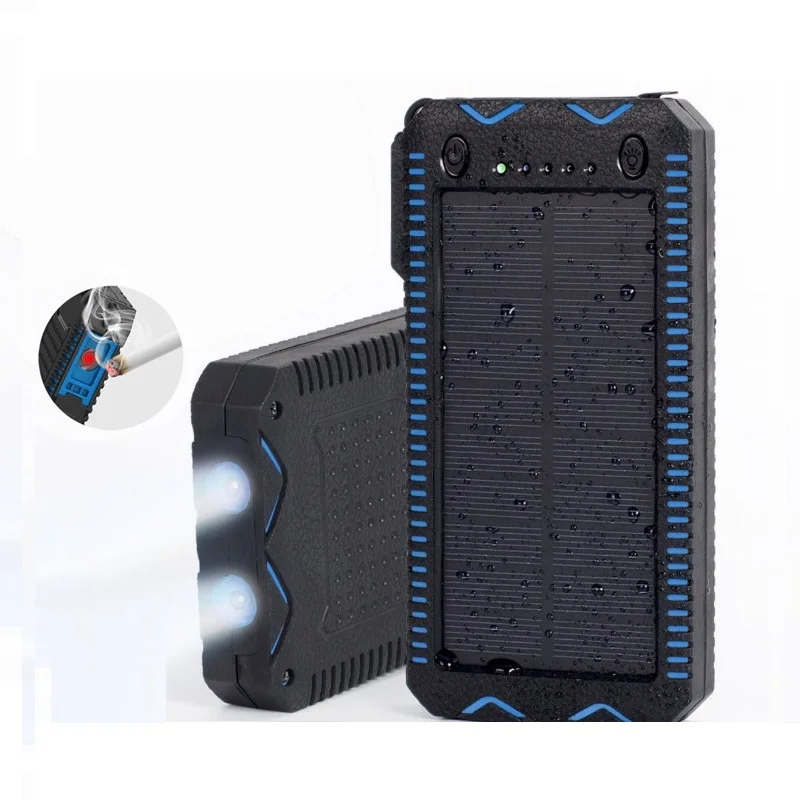 

80000mAh Solar Power Bank High-Capacity Phone Charging Power Bank with Cigarette Lighter Double USB Outdoor Emergency Charger