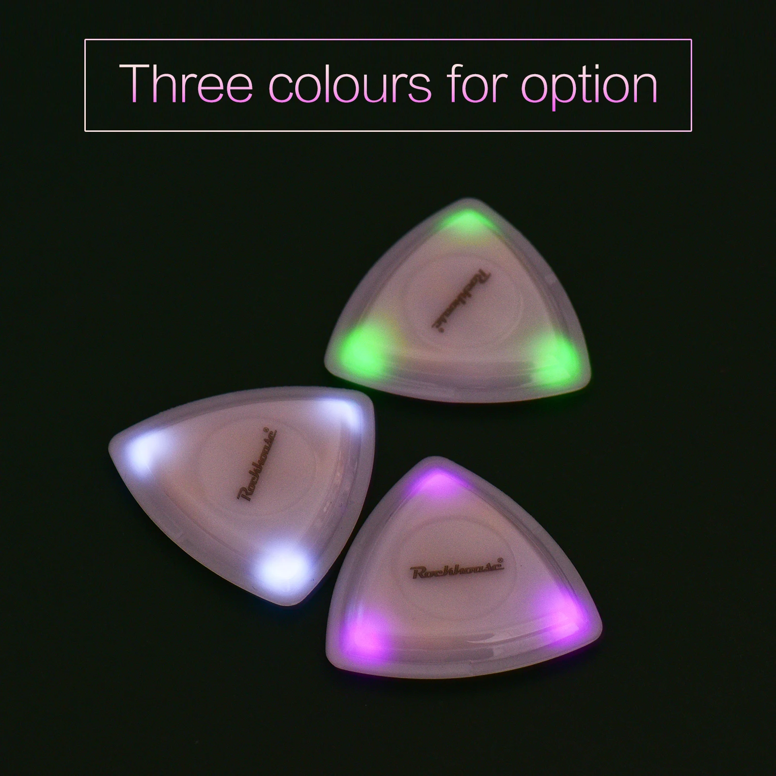 

Rockhouse LED Guitar Pick Luminous Guitar Picks Built-in 3pcs LEDs for Acoustic Folk Guitar Electric Guitars Accessories