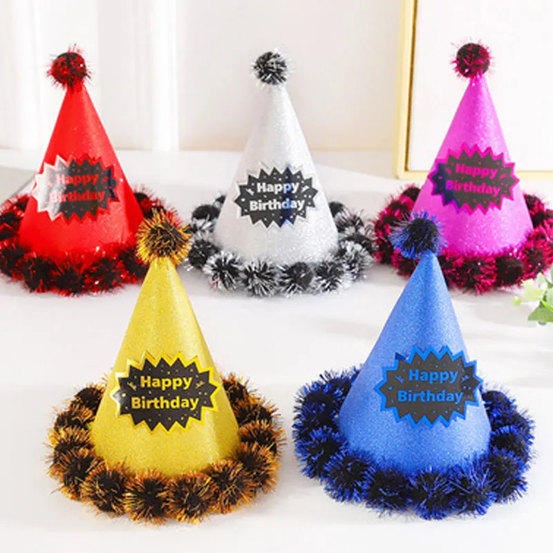 

Шапочка плюшевая с пайетками для взрослых, украшение для вечеринки в честь Дня Рождения, шапка для будущей мамы, для детей и взрослых