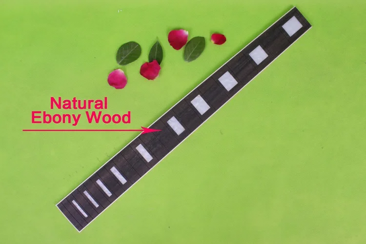 ebony wood Гриф электрогитары ebony 22 Топ инкрустация 24,7" lutier сделано Std#93 - Цвет: ebony wood