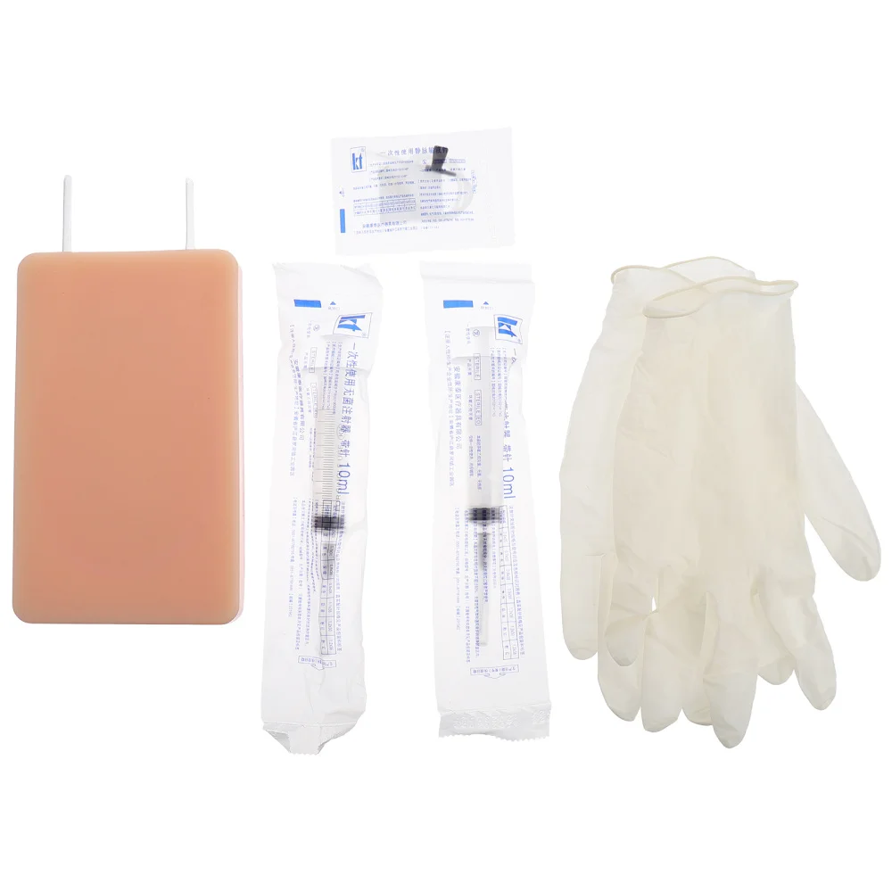 

1 Set Vascular IV Injection Human Skin Pad Puncture Blood Return Module