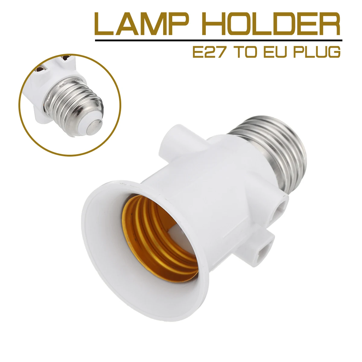 

AC100-240V 4A E27 ABS EU LED Bulb Adapter Lighting Holder Base Plug Connector Accessories Screw Light Socket Conversion for Lamp