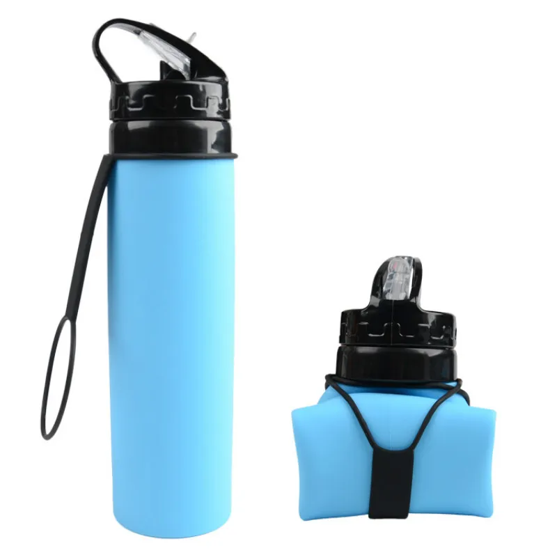 

Fashionable Silicone Sports Water Cup Simple Carrying Bag Foldable Outdoor Mountaineering Practical Fall-resistant Water Cup