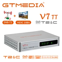 gtmedia v7 ttterrestrial tv receiver dvb t2 cable decoderh 265 hevc 10bit tuner usb wifi youtube italy portual france ccam box