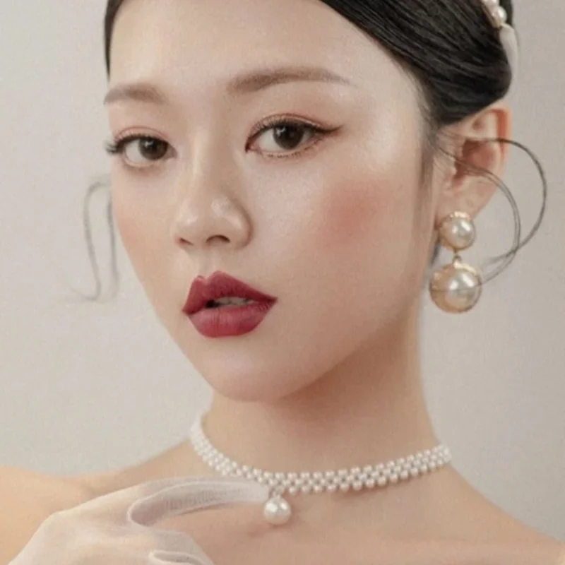 

Woven Simulated Pearl Necklace Bridal Wedding Necklaces Accessories Fashion Necklaces For Gift Party Wedding Engagement 2021