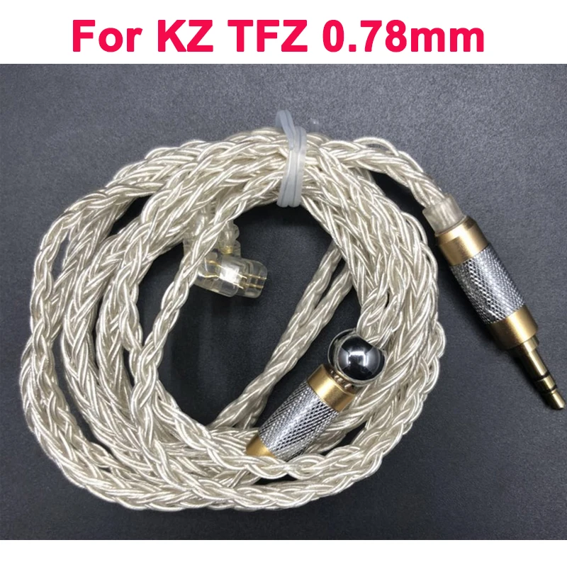 For KZ TFZ 0.78mm JC16 6N OFC 16 акций 480 ядер наушники Обновление кабель для se215 se535 0,78 мм IE80 MMCX IM A2DC ZSN QDC UE серии - Цвет: For KZ TFZ 0.78mm